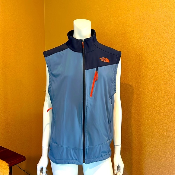 VINTAGE The North Face Apex Softshell Vest MEN'S MEDIUM Windwall Blue PERFECT - Picture 1 of 5
